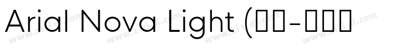 Arial Nova Light (标题字体转换